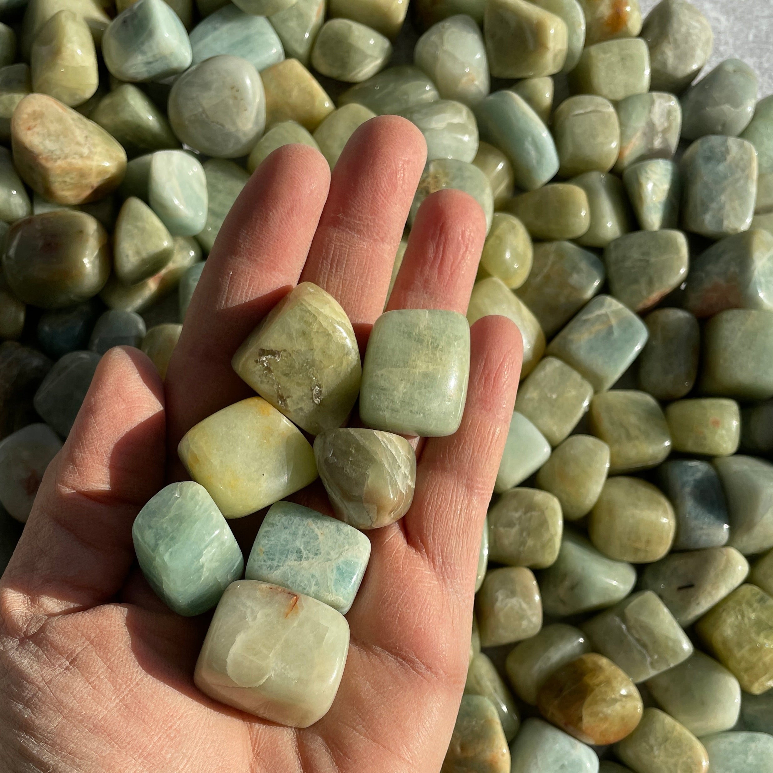 Aquamarine Tumbled - 250g Aquamarine Tumbled - 250g
